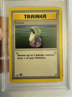 1999 Pokemon 1st Edition Shadowless Potion Trainer Base Set 94/102 PSA 9 Mint! - Image 3