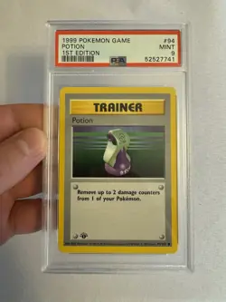 1999 Pokemon 1st Edition Shadowless Potion Trainer Base Set 94/102 PSA 9 Mint! - Image 5