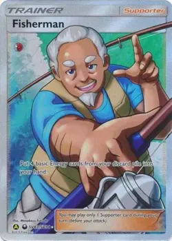 NM-Mint Fisherman - SV83/SV94 - Full Art Ultra Rare Pokemon Hidden Fates: Shiny - Image 1