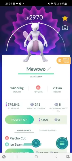 Pokemon Go Legendary Mewtwo ( Normal ) - Image 1