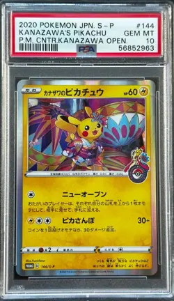 Pokemon Kanazawa's Pikachu 144/S-P - PSA 10 JPN Pokemon Center Kanazawa Opening - Image 1