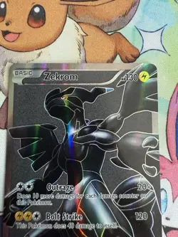 Pokémon Zekrom Full Art 114/114 Black and White 2011 Black Background - LP - Image 2