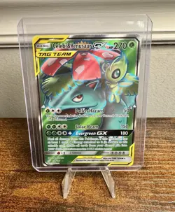 Celebi & Venusaur GX Tag Team 159/181 Full Art Rare Team Up Pokemon - Image 1