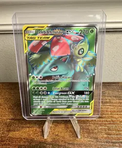 Celebi & Venusaur GX Tag Team 159/181 Full Art Rare Team Up Pokemon - Image 12