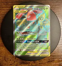 Celebi & Venusaur GX Tag Team 159/181 Full Art Rare Team Up Pokemon - Image 16
