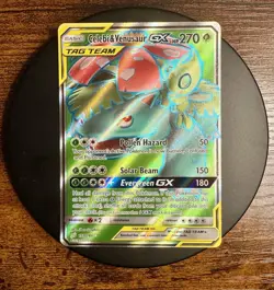 Celebi & Venusaur GX Tag Team 159/181 Full Art Rare Team Up Pokemon - Image 5