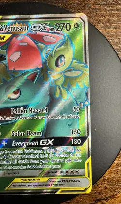 Celebi & Venusaur GX Tag Team 159/181 Full Art Rare Team Up Pokemon - Image 6