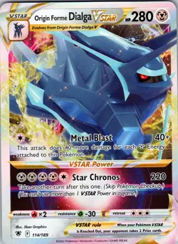 Origin Forme Dialga VSTAR 114/189 SWSH10: Astral Radiance Ultra Rare - NM - Image 1