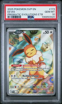 2 X Eevee 173 SVP Prismatic Evolutions Black Star Promo PSA 10 GEM MINT Pokémon - Image 1