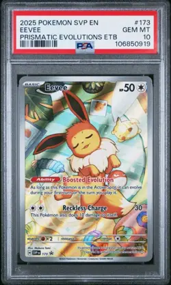 2 X Eevee 173 SVP Prismatic Evolutions Black Star Promo PSA 10 GEM MINT Pokémon - Image 3