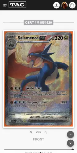 2025 Pokemon S&V Journey Together  - Salamence ex 187/159 SIR - TAG 10 - PSA - Image 10
