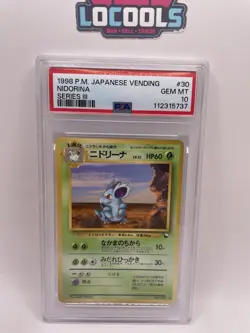 Nidorina 030 Graded PSA 10 Gem Mint 1998 Japanese Pokemon Vending Series 3 - Image 3