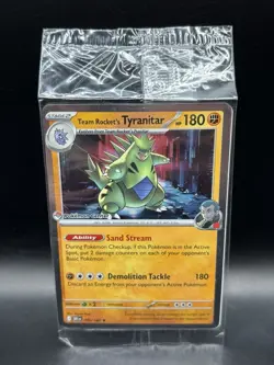 096/182 Team Rocket's Tyranitar Pokemon Center Exclusive Destined Rivals Sealed - Image 1