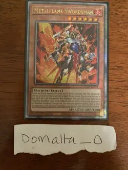 Yugioh Metalflame Swordsman SUDA-EN014 Quarter Century Secret Rare 1st Edition - Image 1