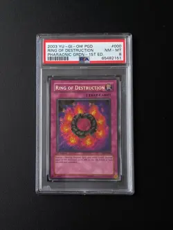 PSA 8 YU-GI-Oh! Pgd-Pharaonic Guardian 000 Ring of Destruction 1st Edition - Image 1