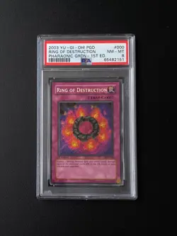 PSA 8 YU-GI-Oh! Pgd-Pharaonic Guardian 000 Ring of Destruction 1st Edition - Image 3