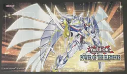 Yugioh Official Playmat Power Of The Elements Sneak Peek POTE Konami Used - Image 13