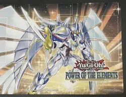 Yugioh Official Playmat Power Of The Elements Sneak Peek POTE Konami Used - Image 14