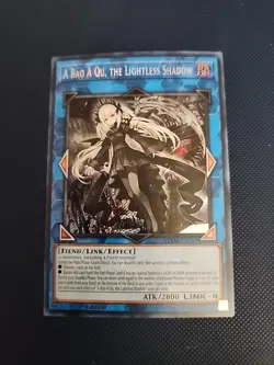 Yugioh A-Bao A Qu, the Lightless Shadow SUDA-EN049 Secret Rare 1st Ed Near Mint - Image 1