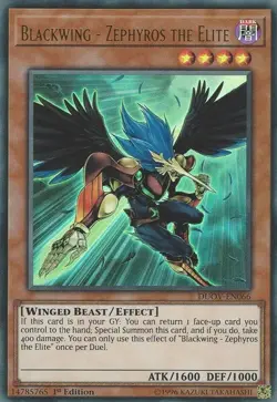 Blackwing - Zephyros the Elite - DUOV-EN066 - Ultra Rare - 1st Edition x1 - Ligh - Image 1
