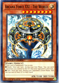 Arcana Force XXI - The World - SGX4-ENB01 - Common -    1st Edition Yugioh - Image 2