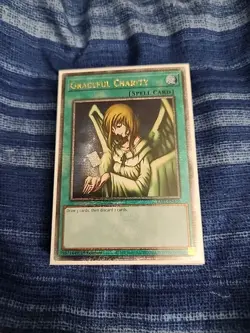 Yugioh Graceful Charity RA03-EN116 Quarter Century Secret Rare Near Mint - Image 1