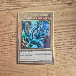 Yugioh TCG MGED Blue-Eyes White Dragon Alt-Art Premium Gold Rare Card Yu-Gi-Oh! - Image 3