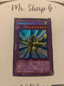 DRAGON MASTER GAIA - LOB-G102 GERMAN Yu-Gi-Oh! CARD SECRET RARE HOLO PRISMATIC - Image 2