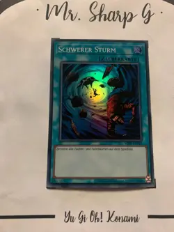 HEAVY STORM - MRD-DE142 GERMAN Yu Gi Oh! SUPER RARE HOLO KONAMI CARD - Image 2