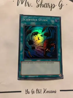 HEAVY STORM - MRD-DE142 GERMAN Yu Gi Oh! SUPER RARE HOLO KONAMI CARD - Image 3