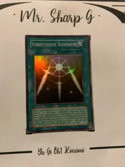 TRAITOROUS SWORDS - LOB-G081 GERMAN Yu-Gi-Oh! CARD SUPER RARE HOLO KONAMI** - Image 10