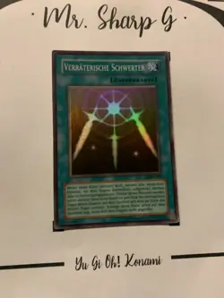 TRAITOROUS SWORDS - LOB-G081 GERMAN Yu-Gi-Oh! CARD SUPER RARE HOLO KONAMI** - Image 4
