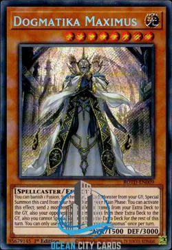 Yugioh Dogmatika Maximus ROTD-EN009 Secret Rare 1st Edition - Image 1