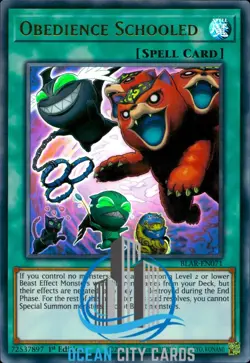 Yugioh Obedience Schooled Ultra Rare 1st Edition BLAR-EN071 - Image 1
