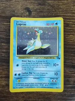 Pokemon 1999 Fossil Holo Rare Lapras 10/62 - Image 1