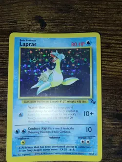 Pokemon 1999 Fossil Holo Rare Lapras 10/62 - Image 3