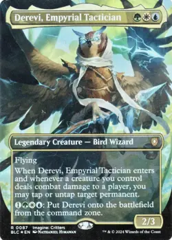 MTG: Bloomburrow Commander: Foil Borderless Derevi, Empyrial Tactician VLP Card - Image 1