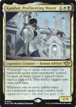 MTG Kambal, Profiteering Mayor 211/441 Outlaws of Thunder Junction VLP Card FOIL - Image 1