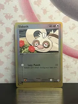 Pokemon TCG Slakoth 80/100 Sandstorm Reverse Holo Vintage Card Nintendo 2003 NM - Image 1