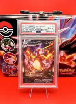 PSA 10 2022 POKEMON SWSH BLACK STAR PROMO #261 FULL ART/CHARIZARD VMAX - Image 1
