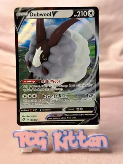 Dubwool V - 153/192 - Ultra Rare - SWSH Rebel Clash - Pokemon Card - TCGKITTEN - Image 1