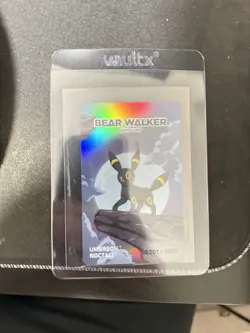 Bear Walker X Pokemon Center Umbreon Card 0301/1600 No Board. Card Only - Image 3