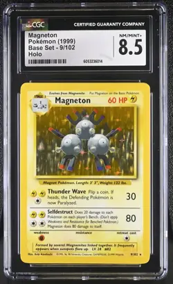 CGC 8.5 Magneton 1999 Base Set 9/102 Holo Pokemon Card psa - Image 1