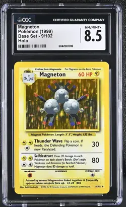 CGC 8.5 Magneton 1999 Base Set 9/102 Holo Pokemon Card psa - Image 1