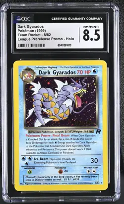CGC 8.5 Dark Gyarados Team Rocket Holo 8/82 Prerelease Promo Pokemon Card psa - Image 3