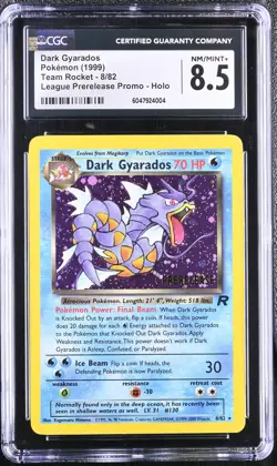 CGC 8.5 Dark Gyarados Team Rocket Prerelease 8/82 Holo Pokemon Card psa - Image 3