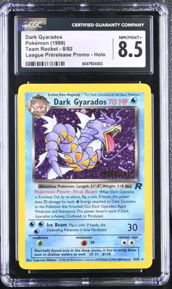 CGC 8.5 Dark Gyarados Team Rocket Prerelease 8/82 Holo Pokemon Card psa - Image 1