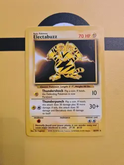 Electabuzz 20/102 Base Set Rare Pokemon Card WOTC 1999 Vintage - Image 1