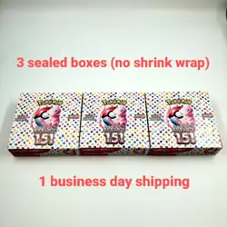 Pokemon Card Pokemon Card 151 Booster Box 3 Boxes No Shrink Wrap Japanese - Image 1