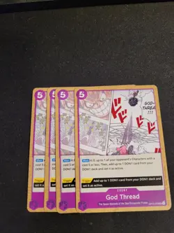 4x God Thread OP10-079 English UC Royal Blood One Piece Card Game - Image 1